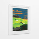 Campo de golf al atardecer - Nicholas | Cuadro decorativo de Canvas Lab