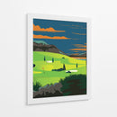 Campo de golf al atardecer - Nicholas | Cuadro decorativo de Canvas Lab