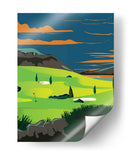 Campo de golf al atardecer - Nicholas | Cuadro decorativo de Canvas Lab