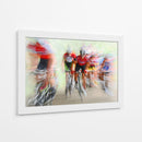 Ciclistas a toda velocidad se ven borrosos - Lou Urlings | Cuadro decorativo de Canvas Lab