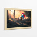 Ciclista de montaña en la hora dorada - Sandi Bertoncelj | Cuadro decorativo de Canvas Lab