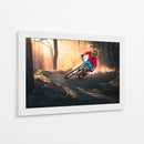 Ciclista de montaña en la hora dorada - Sandi Bertoncelj | Cuadro decorativo de Canvas Lab