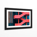 Escalera de color rojo vibrante - Linda Wride | Cuadro decorativo de Canvas Lab