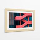 Escalera de color rojo vibrante - Linda Wride | Cuadro decorativo de Canvas Lab