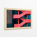 Escalera de color rojo vibrante - Linda Wride | Cuadro decorativo de Canvas Lab