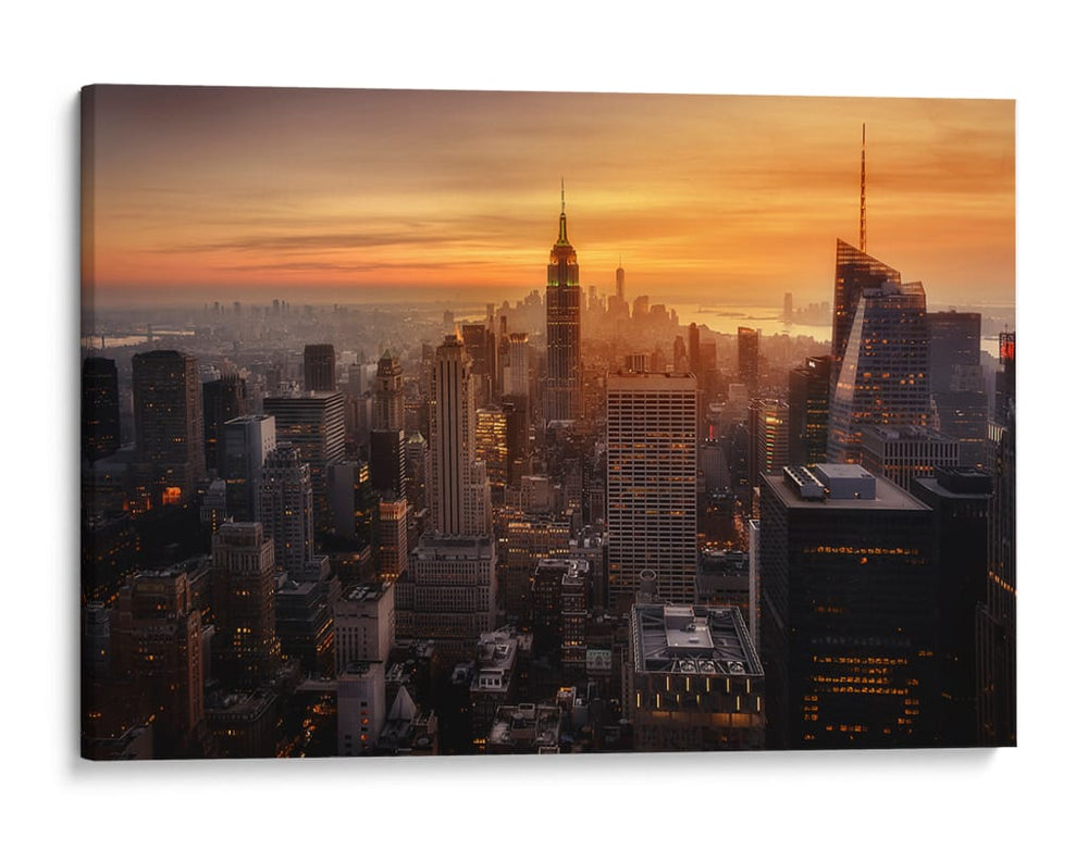 Horizonte dorado de Manhattan - Jorge Ruiz Dueso | Cuadro decorativo de Canvas Lab