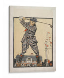Hombre haciendo un swing con un palo de golf (1915) - Edward Penfield | Cuadro decorativo de Canvas Lab