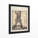 Hombre haciendo un swing con un palo de golf (1915) - Edward Penfield | Cuadro decorativo de Canvas Lab