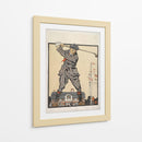 Hombre haciendo un swing con un palo de golf (1915) - Edward Penfield | Cuadro decorativo de Canvas Lab