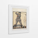 Hombre haciendo un swing con un palo de golf (1915) - Edward Penfield | Cuadro decorativo de Canvas Lab