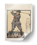 Hombre haciendo un swing con un palo de golf (1915) - Edward Penfield | Cuadro decorativo de Canvas Lab