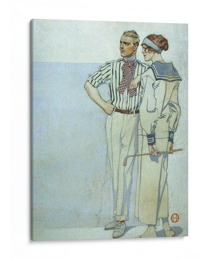 Hombre y mujer con ropa deportiva (1913) - Edward Penfield | Cuadro decorativo de Canvas Lab
