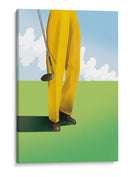Jugador de golf con pantalones amarillos - Nicholas | Cuadro decorativo de Canvas Lab