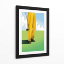 Jugador de golf con pantalones amarillos - Nicholas | Cuadro decorativo de Canvas Lab