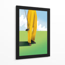 Jugador de golf con pantalones amarillos - Nicholas | Cuadro decorativo de Canvas Lab