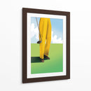 Jugador de golf con pantalones amarillos - Nicholas | Cuadro decorativo de Canvas Lab