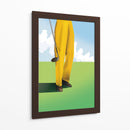 Jugador de golf con pantalones amarillos - Nicholas | Cuadro decorativo de Canvas Lab