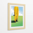 Jugador de golf con pantalones amarillos - Nicholas | Cuadro decorativo de Canvas Lab