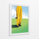 Jugador de golf con pantalones amarillos - Nicholas | Cuadro decorativo de Canvas Lab