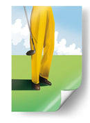 Jugador de golf con pantalones amarillos - Nicholas | Cuadro decorativo de Canvas Lab