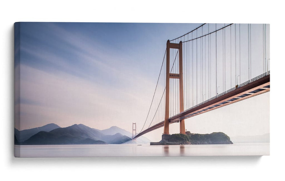 Majestuoso puente dorado - Qing Ai | Cuadro decorativo de Canvas Lab