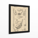 Patente 1972 vintage de palo de golf - Andreas Magnusson | Cuadro decorativo de Canvas Lab