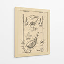 Patente 1972 vintage de palo de golf - Andreas Magnusson | Cuadro decorativo de Canvas Lab