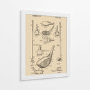 Patente 1972 vintage de palo de golf - Andreas Magnusson | Cuadro decorativo de Canvas Lab
