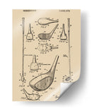 Patente 1972 vintage de palo de golf - Andreas Magnusson | Cuadro decorativo de Canvas Lab
