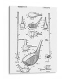 Patente vintage de palo de golf - Andreas Magnusson | Cuadro decorativo de Canvas Lab