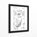 Patente vintage de palo de golf - Andreas Magnusson | Cuadro decorativo de Canvas Lab