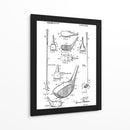 Patente vintage de palo de golf - Andreas Magnusson | Cuadro decorativo de Canvas Lab