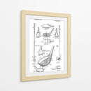 Patente vintage de palo de golf - Andreas Magnusson | Cuadro decorativo de Canvas Lab