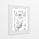 Patente vintage de palo de golf - Andreas Magnusson | Cuadro decorativo de Canvas Lab