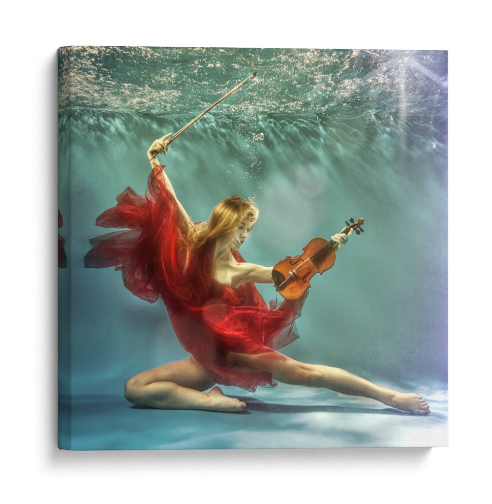 Violinista etérea submarina - Uniquecapture | Cuadro decorativo de Canvas Lab