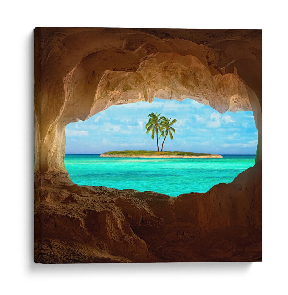 Vista de la cueva de Paradise Island - Matt Anderson | Cuadro decorativo de Canvas Lab