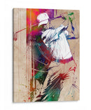 Swing concentrado de un golfista - Justyna Jaszke | Cuadro decorativo de Canvas Lab