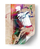 Swing concentrado de un golfista - Justyna Jaszke | Cuadro decorativo de Canvas Lab