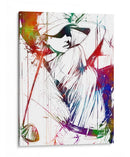 Swing de golf colorido femenino - Justyna Jaszke | Cuadro decorativo de Canvas Lab
