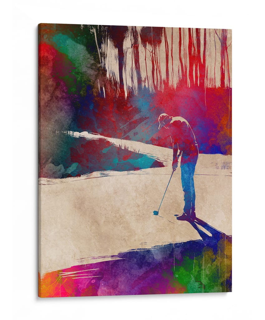 Swing de golf colorido - Justyna Jaszke | Cuadro decorativo de Canvas Lab