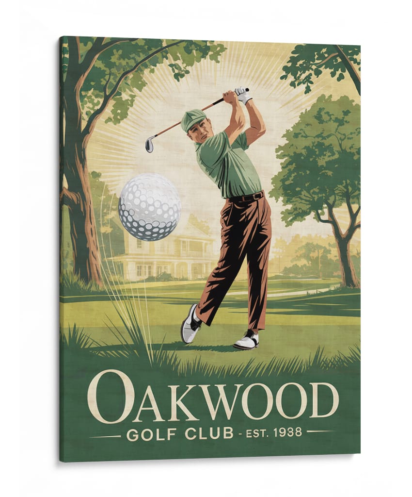 Swing de golf clásico - Andreas Magnusson | Cuadro decorativo de Canvas Lab