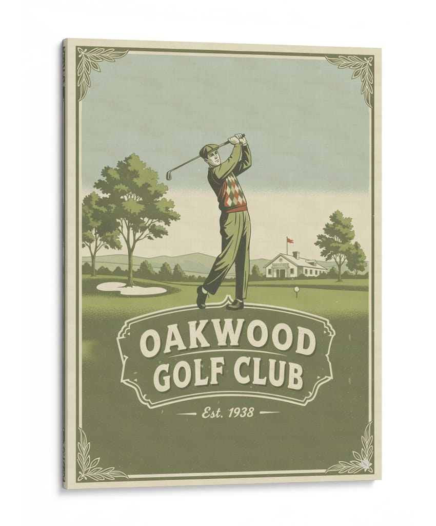 Swing clásico con palo de golf - Andreas Magnusson | Cuadro decorativo de Canvas Lab