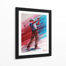 Swing de golf dinámico rojo azul - Giorgio Gosti | Cuadro decorativo de Canvas Lab