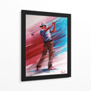 Swing de golf dinámico rojo azul - Giorgio Gosti | Cuadro decorativo de Canvas Lab