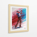 Swing de golf dinámico rojo azul - Giorgio Gosti | Cuadro decorativo de Canvas Lab