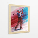 Swing de golf dinámico rojo azul - Giorgio Gosti | Cuadro decorativo de Canvas Lab