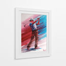 Swing de golf dinámico rojo azul - Giorgio Gosti | Cuadro decorativo de Canvas Lab