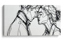 Siluetas de pareja adolescente - DIEGO D L | Cuadro decorativo de Canvas Lab