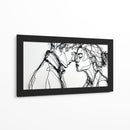 Siluetas de pareja adolescente - DIEGO D L | Cuadro decorativo de Canvas Lab