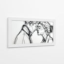 Siluetas de pareja adolescente - DIEGO D L | Cuadro decorativo de Canvas Lab